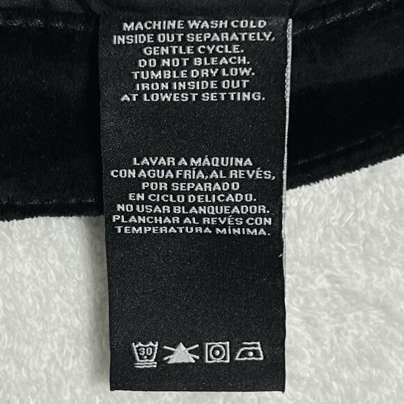 Well Worn Straight Leg Velvet Pants Women's 10/30 Black Stretch Soft NWOT - Picture 11 of 16